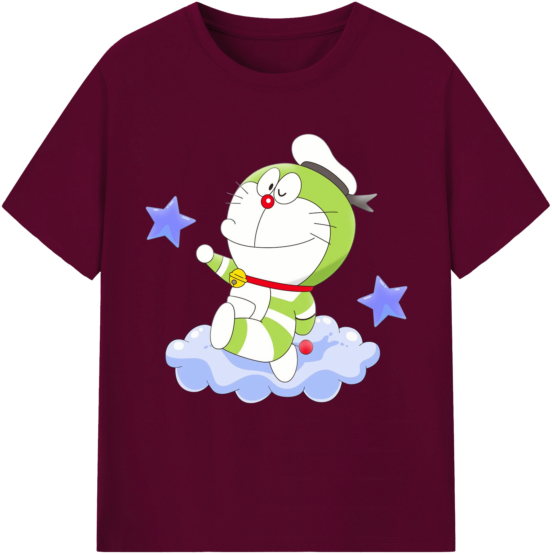 （画像用） ドラえもん Doraemon レディースカジュアルプリントTシャツ（綿100％）